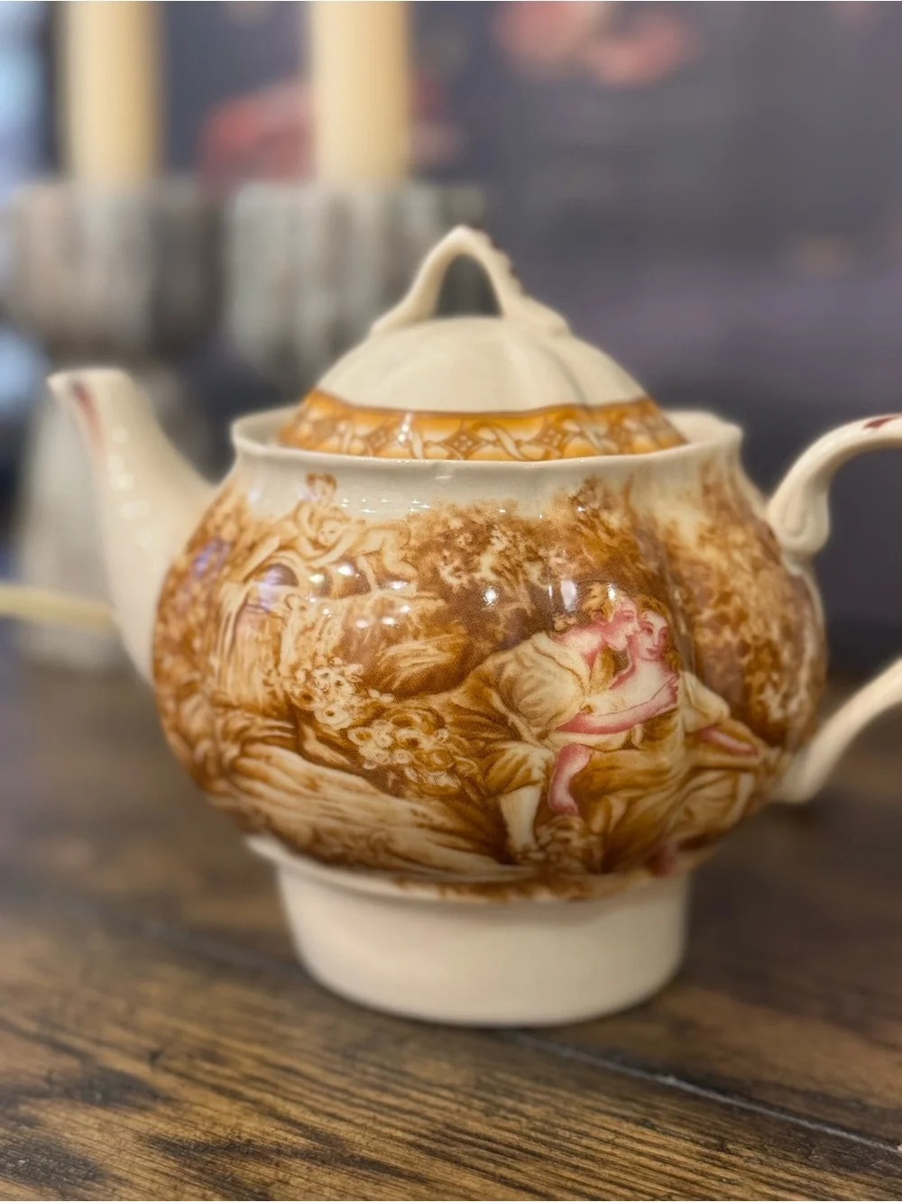 19th  Century British Staffordshire Pottery. Victorian Tea Pot